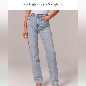 A&F 90s Straight Ultra High Rise